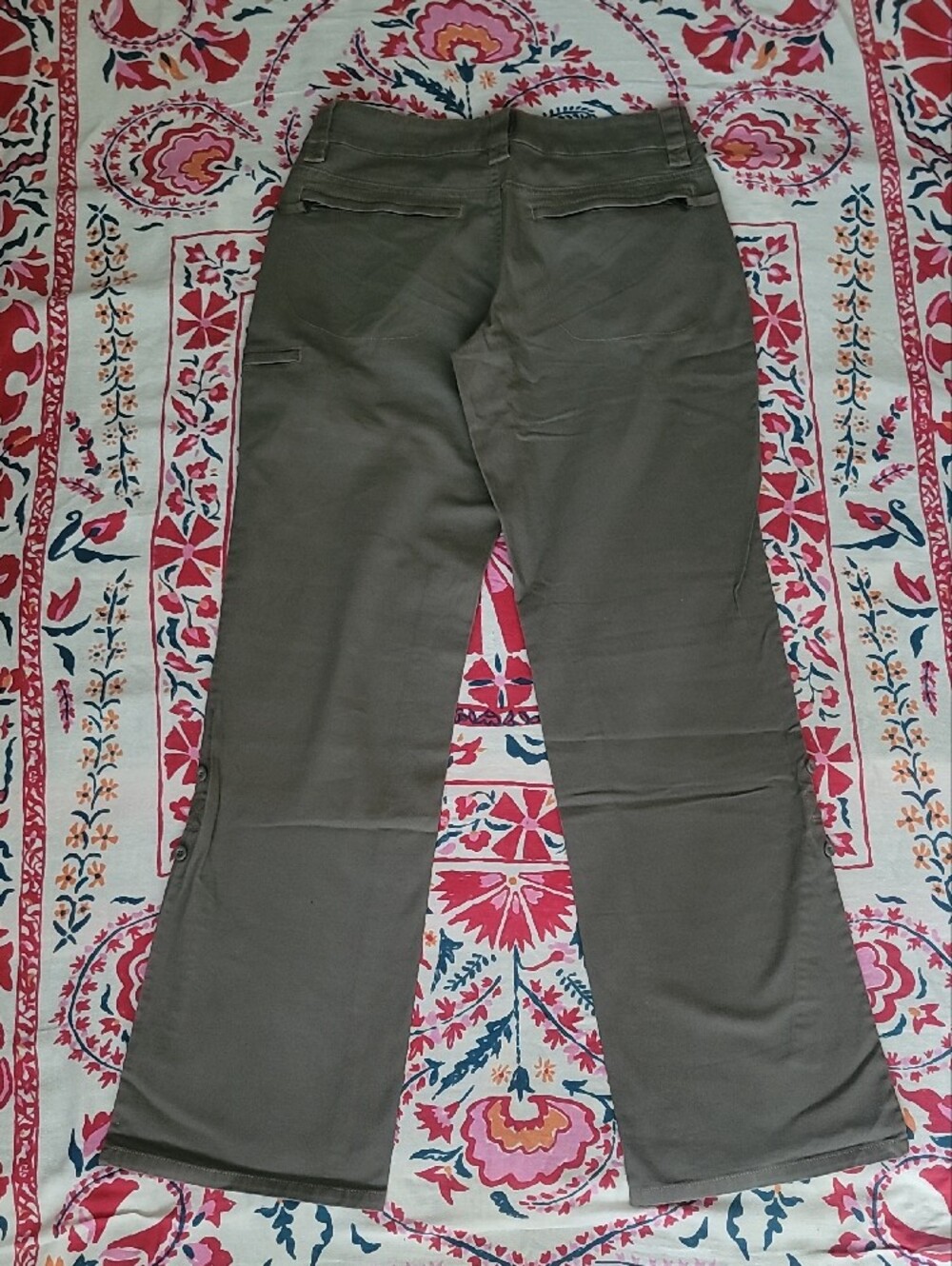 NWOT Royal Robbins Olive Green Boot Cut Hiking Pants with Adjustable Crop Straps